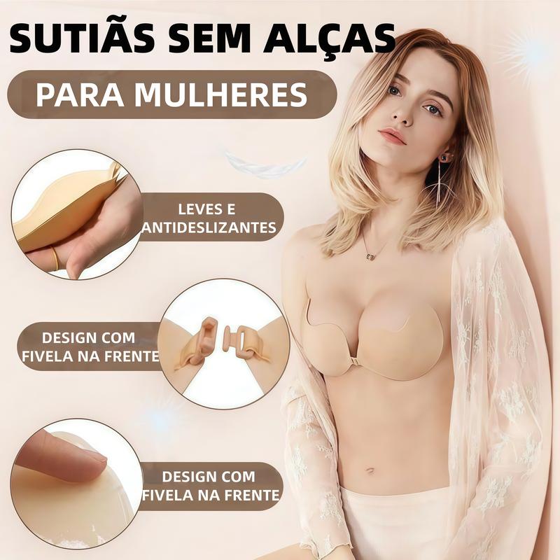 Soutien Sem Alças de Silicone: Invisível, Respirável e Reutilizável