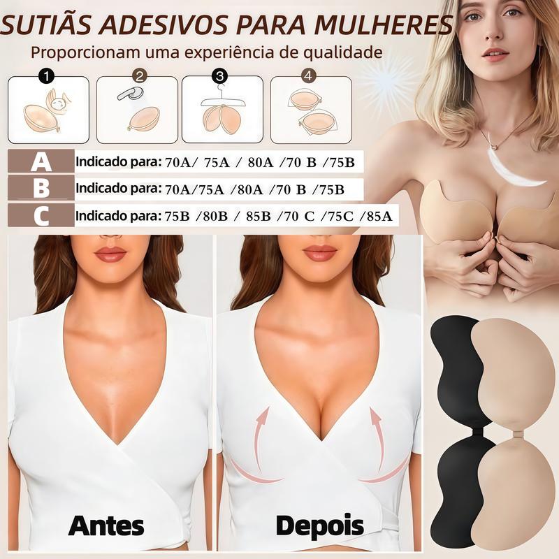 Soutien Sem Alças de Silicone: Invisível, Respirável e Reutilizável