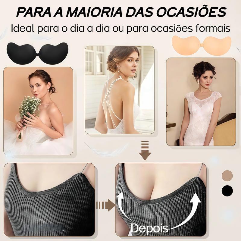 Soutien Sem Alças de Silicone: Invisível, Respirável e Reutilizável